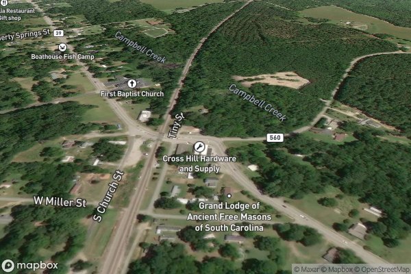 carpet repair and patching in Cross Hill SC 29332 - Aerial View