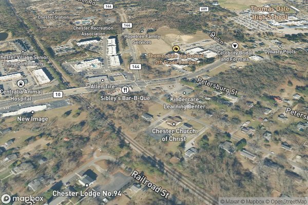 carpet repair and patching in Chester VA 23831 - Aerial View