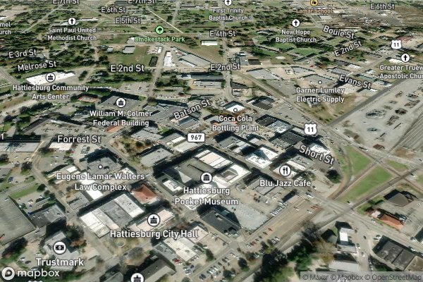 carpet repair and patching in Hattiesburg MS 39401 - Aerial View