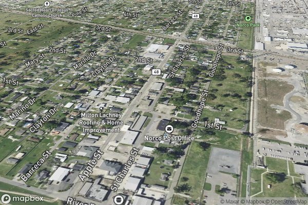 carpet repair and patching in Norco LA 70079 - Aerial View