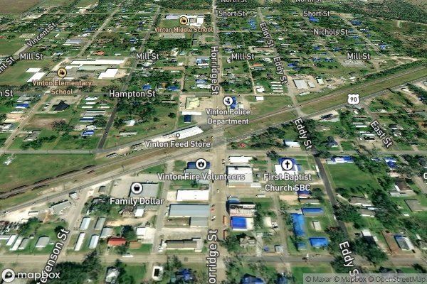 carpet repair and patching in Vinton LA 70668 - Aerial View